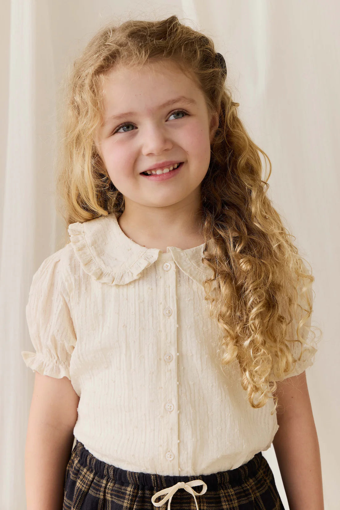 Jamie Kay Organic Cotton Bowie Blouse - Parchment