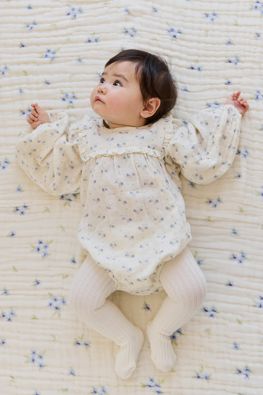 Jamie Kay Organic Cotton Muslin Frances Playsuit - Molly Blue