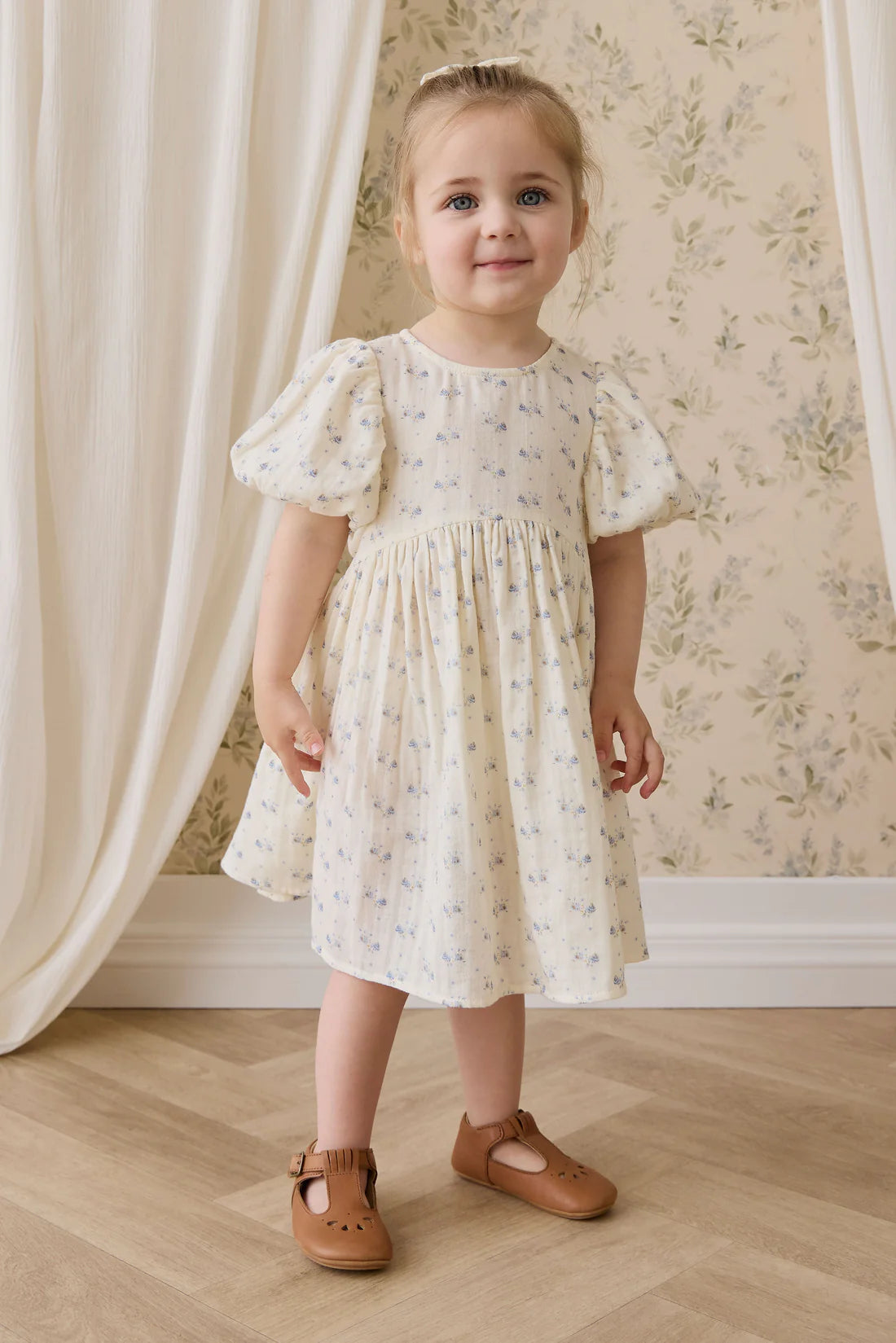 Jamie Kay Organic Cotton Muslin Frannie Dress - Molly Blue
