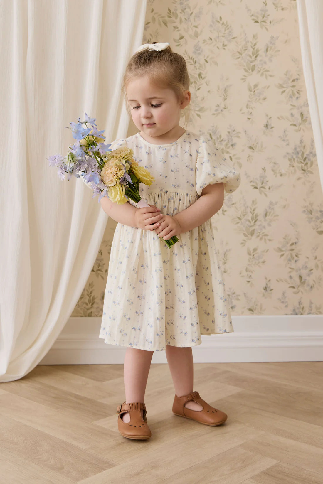 Jamie Kay Organic Cotton Muslin Frannie Dress - Molly Blue