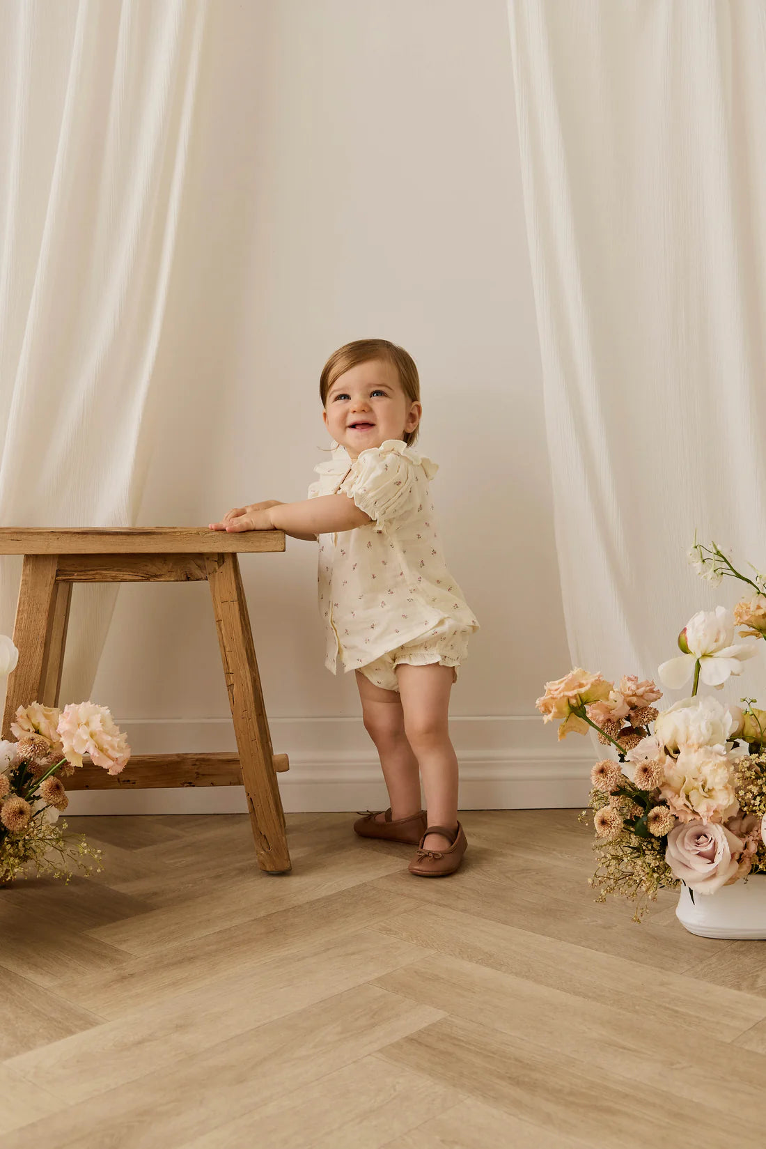 Jamie Kay Organic Cotton Muslin Frill Bloomer - Willow Rose