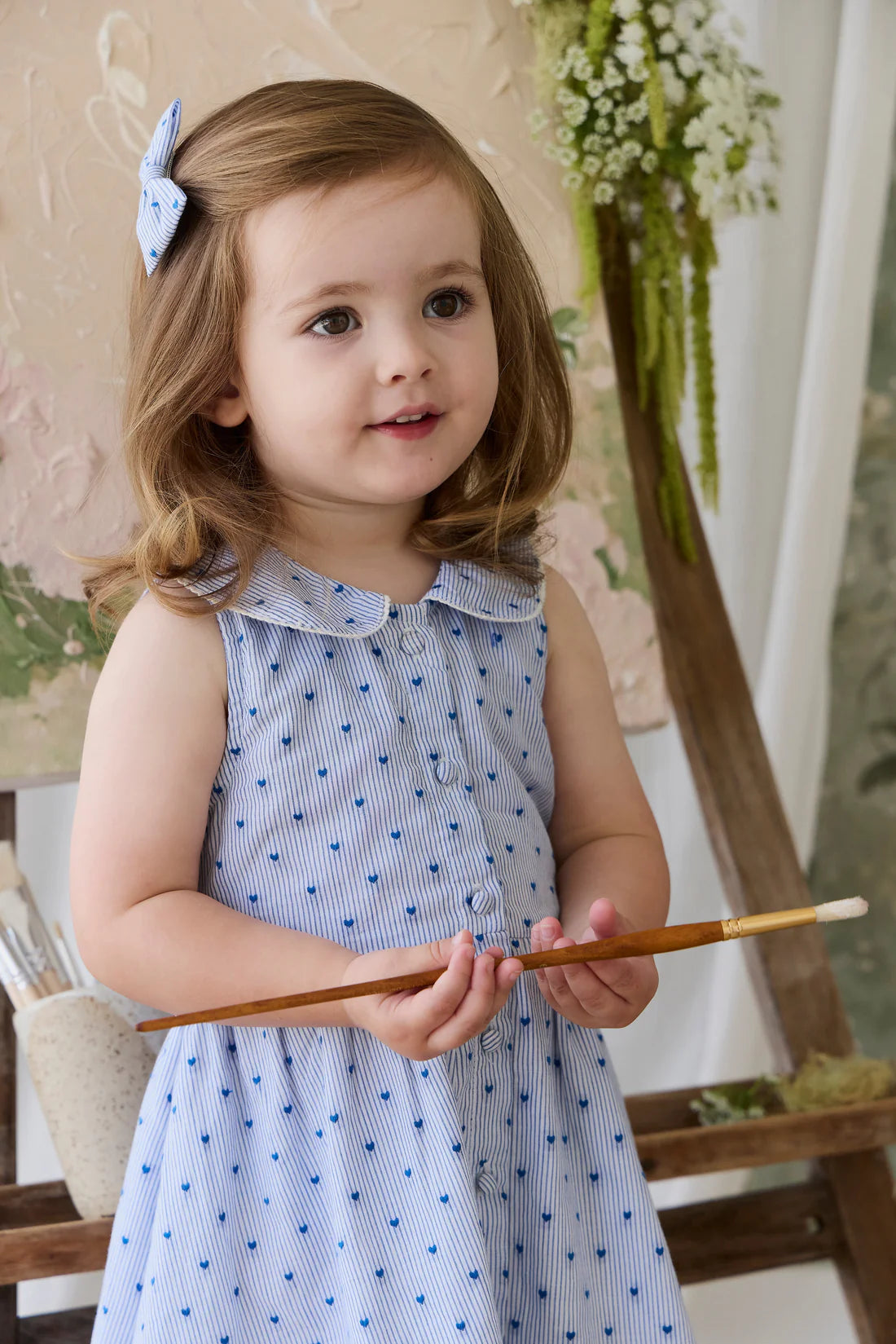 Jamie Kay Organic Cotton Wisteria Dress - Mon Amour Stripe Indigo