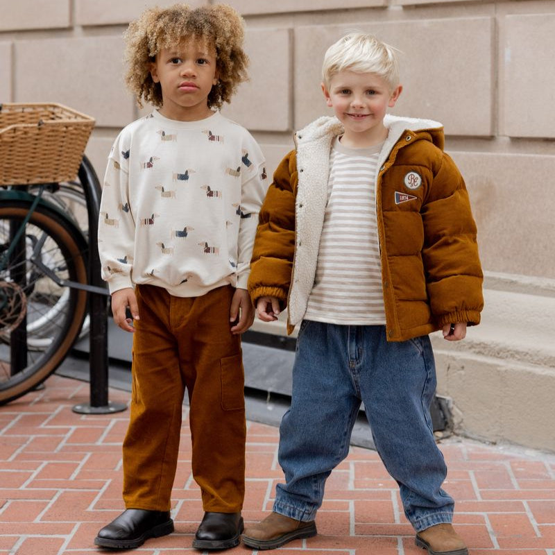 Rylee and Cru Cord Puffer Jacket - Golden