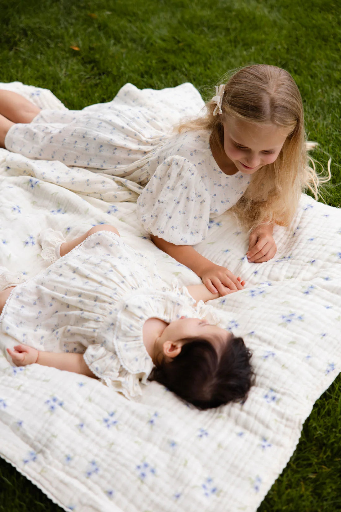 Jamie Kay Organic Cotton Muslin Frannie Dress - Molly Blue