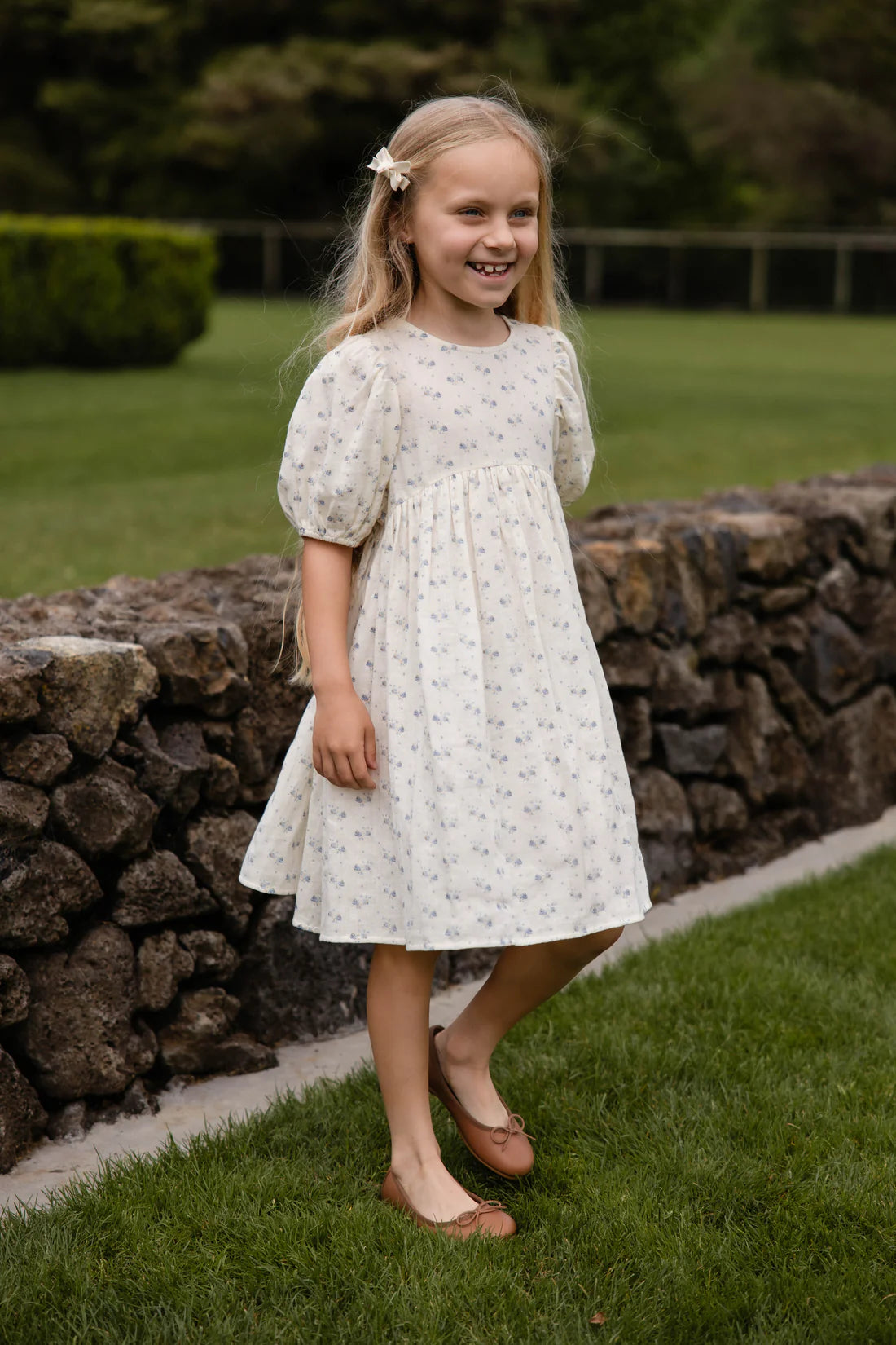 Jamie Kay Organic Cotton Muslin Frannie Dress - Molly Blue