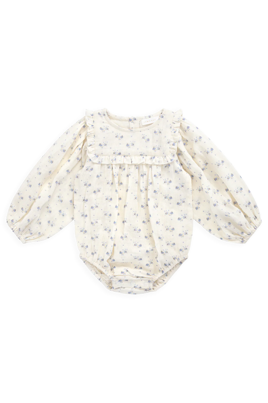 Jamie Kay Organic Cotton Muslin Frances Playsuit - Molly Blue