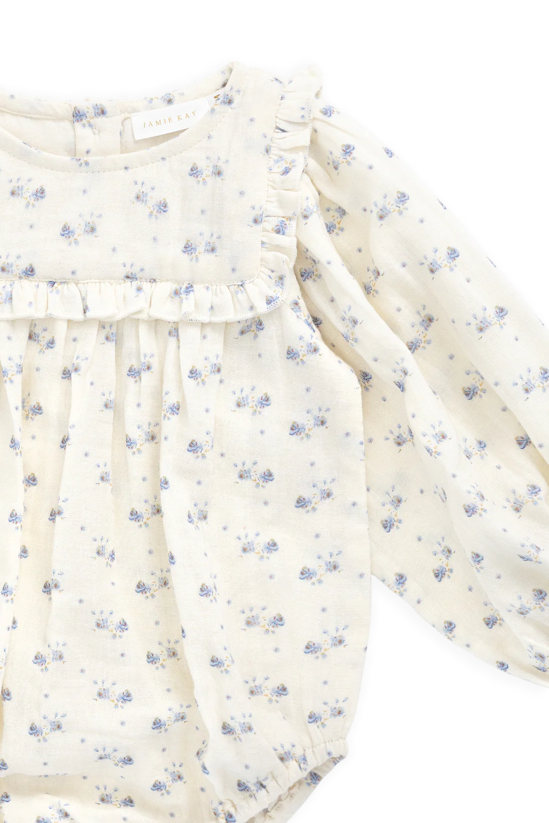 Jamie Kay Organic Cotton Muslin Frances Playsuit - Molly Blue