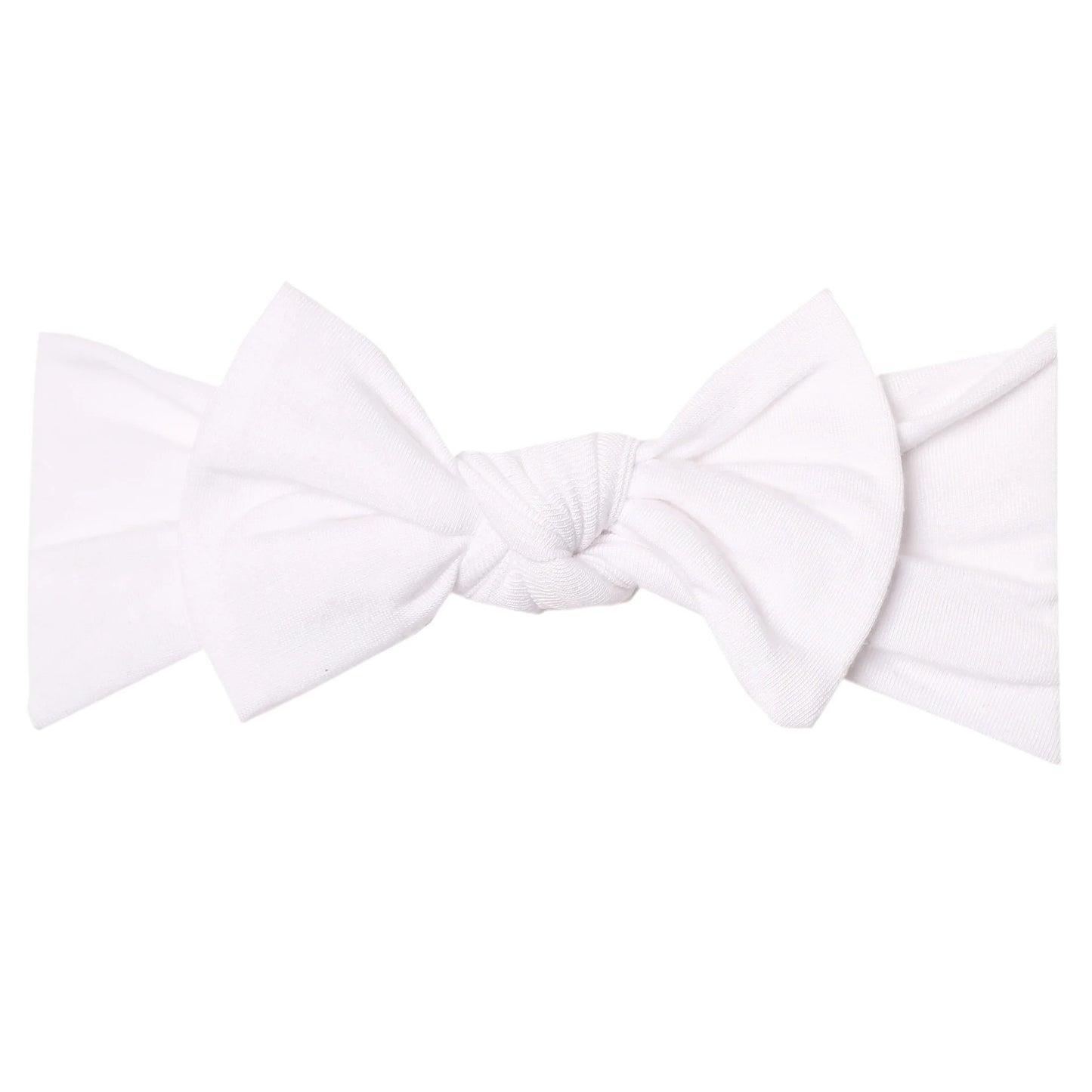 Copper Pearl Knit Headband Bow - Dove