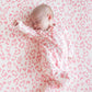 Kyte Baby Zippered Footie - Sakura Leopard
