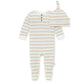 Burt's Bees Jumpsuit and Knot Top Hat Set - Coastal Stripe - Soft Mocha