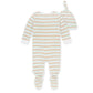 Burt's Bees Jumpsuit and Knot Top Hat Set - Coastal Stripe - Soft Mocha