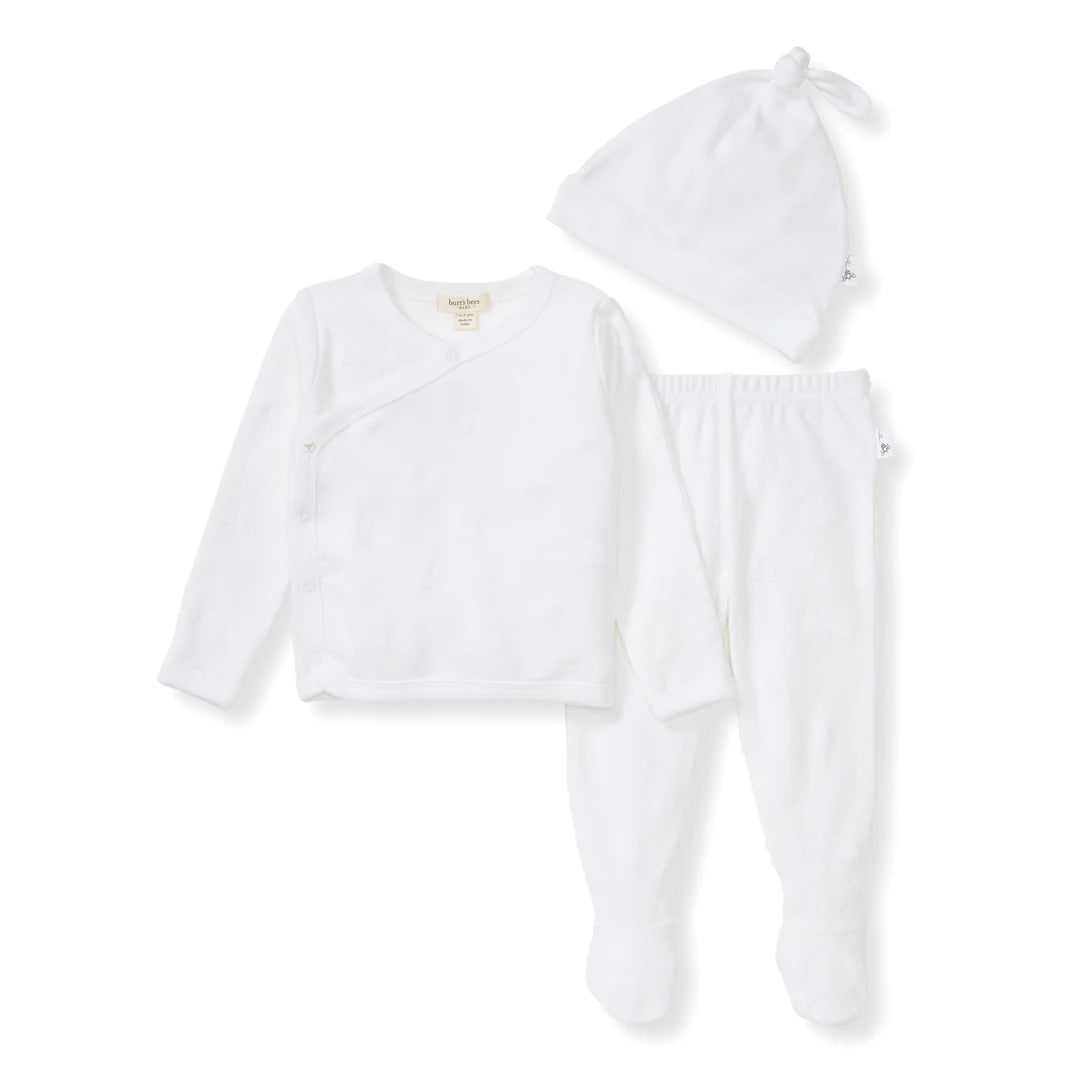 Burts Bees Raised Terry Bee Take Me Home Set - Cloud