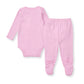 Burt's Bees Wrap Front Bodysuit Set - Crocus