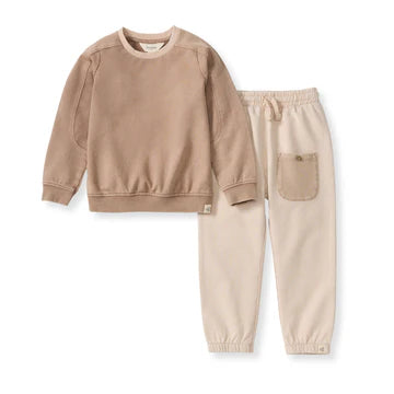Burt's Bees Acid Wash Infant Sweatshirt Set - Ginger Loaf