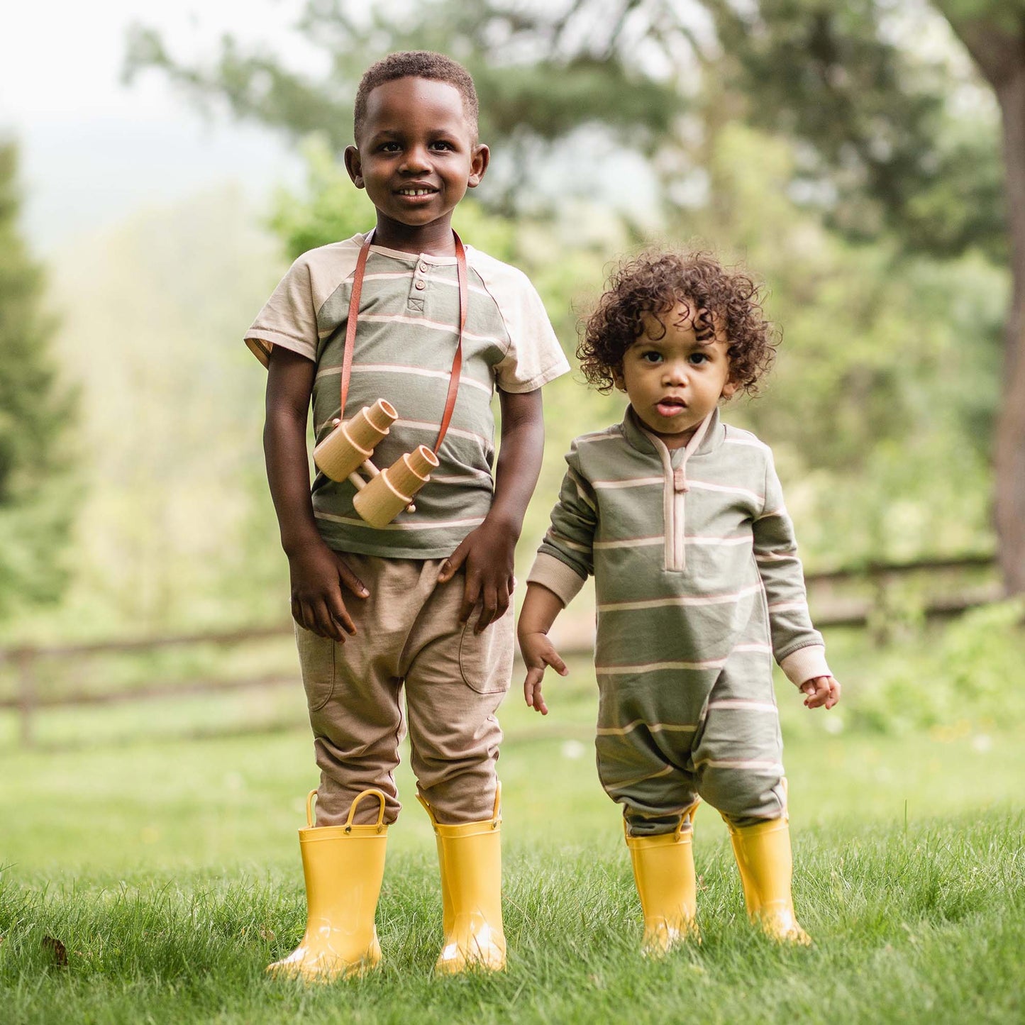 Burt's Bees Holland Stripe Infant Jumpsuit - Tranquility