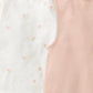 Burt's Bees Ditsy Floret Jumpsuit and Bodysuit Set - Agate Rose