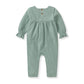 Burts Bees Chunky Slub Baby Girl Jumpsuit Jade Stone