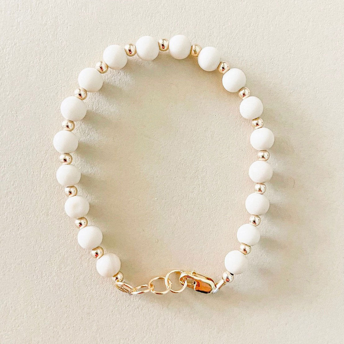 LittleLundsCo Baby Bracelet - Tan and Gold