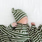 Sleeping baby wearing Lou Lou and Company Ribbed Knotted Gown - Tyler