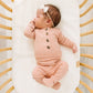 Baby wearing Lou Lou and Company Ribbed Top and Bottoms - Audrey