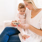 Mom holds toddler wearing Lou Lou and Company Ribbed Top and Bottoms - Rosie
