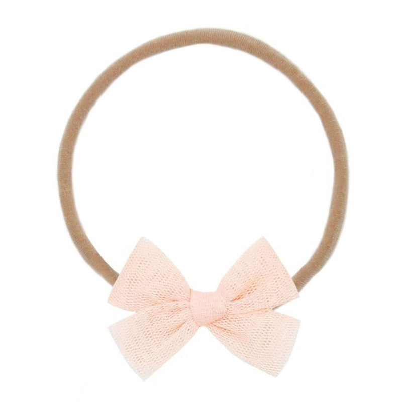Lou Lou and Company Tulle Bow Headband - Small - Blush