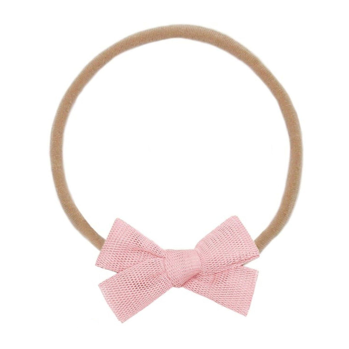 Lou Lou and Company Tulle Bow Headband - Small - Bubblegum