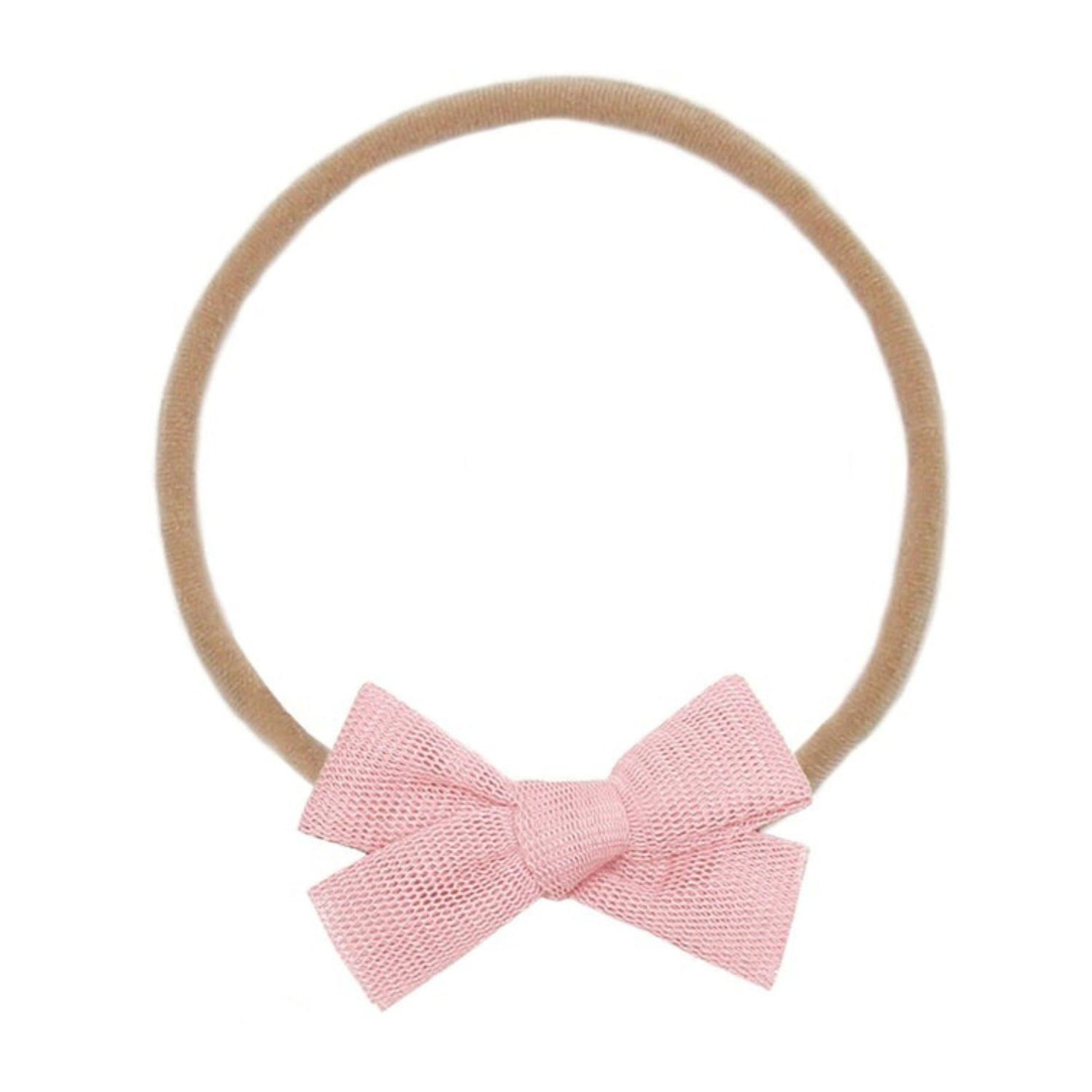 Lou Lou and Company Tulle Bow Headband - Small - Bubblegum