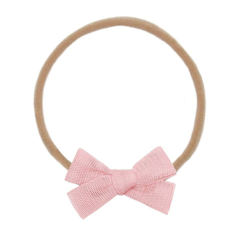 Lou Lou and Company Tulle Bow Headband - Small - Bubblegum