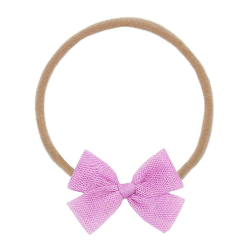 Lou Lou and Company Tulle Bow Headband - Small - Orchid