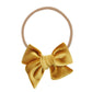 Lou Lou and Company Velvet Bow Headband - Small - Honey