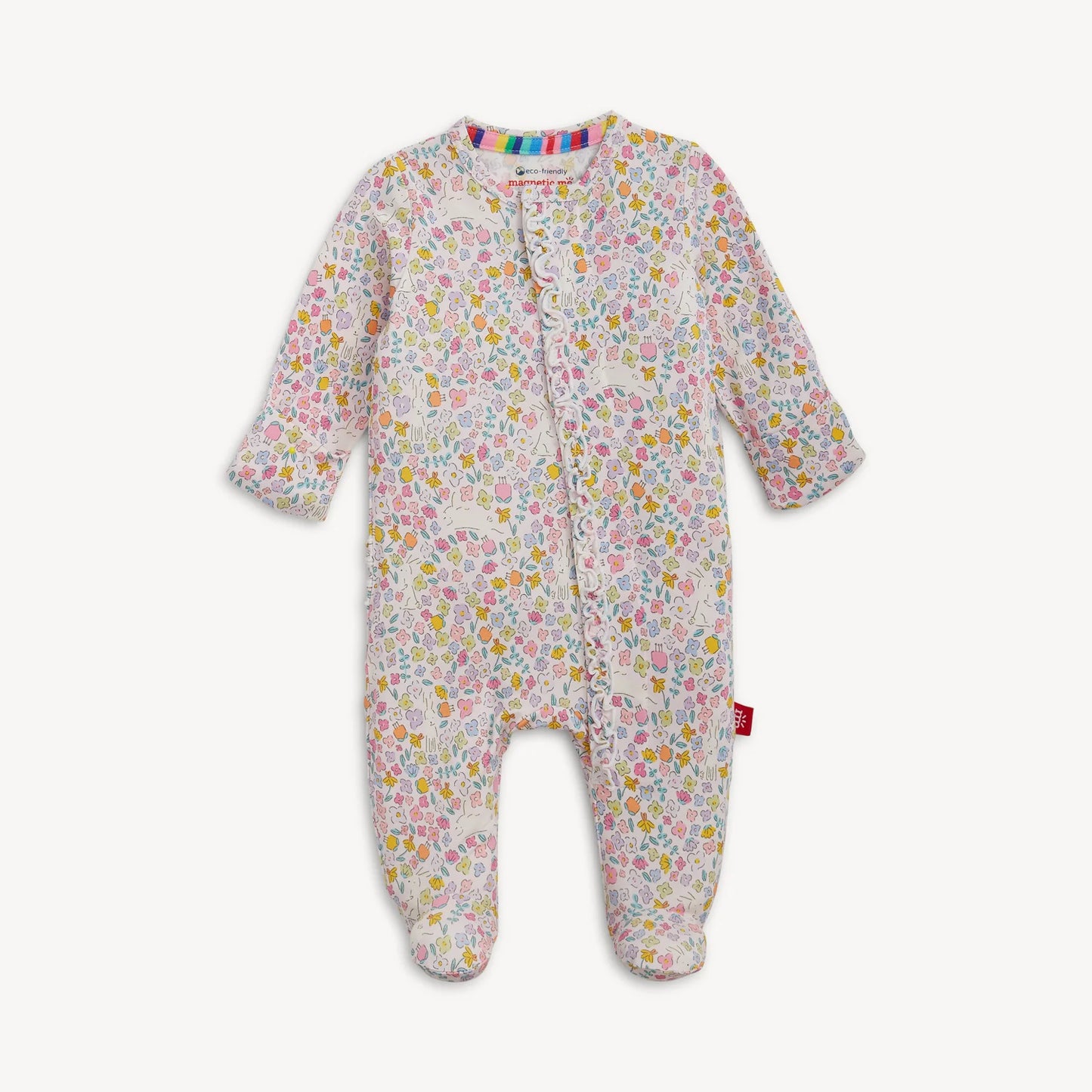 Magnetic Me Modal Magnetic Footie With Ruffle - Bunny Blossom