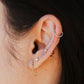 Woman wearing Made by Mary Silver Hoop Earrings - Mini