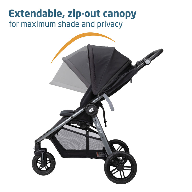 Maxi-Cosi Gia XP Luxe 3-Wheel Travel System with Mico Luxe - Midnight Black