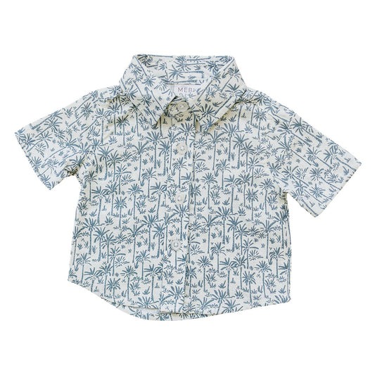 Mebie Baby Linen Cotton Shorts - Palm Tree