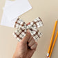 Modern Piggy Ribbon Bow - Alligator Clip - Schoolgirl Plaid