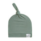 Copper Pearl Rib Knit Top Knot Hat - 0-4M - Moss