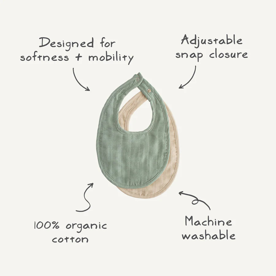 Mushie Muslin Bibs 2 - Pack