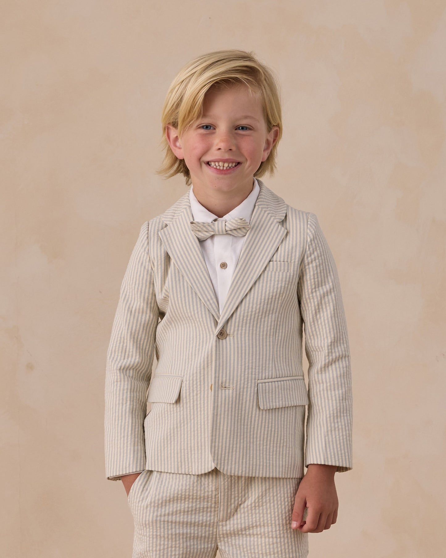 Noralee Bow Tie - Sky Stripe Seersucker