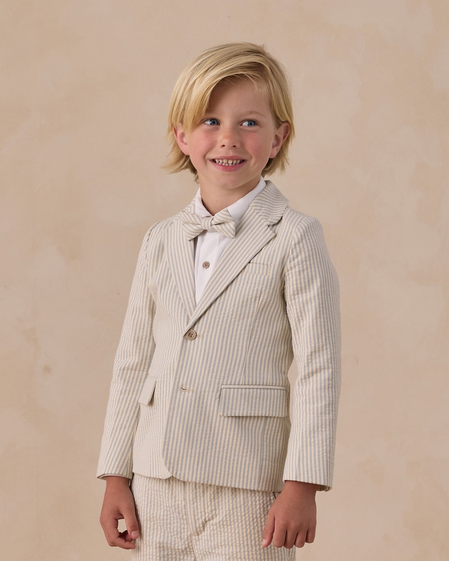 Noralee Bow Tie - Sky Stripe Seersucker