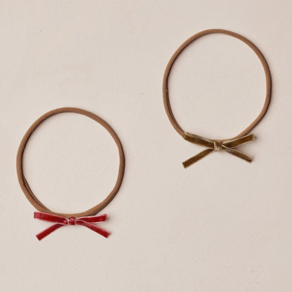 Noralee Baby Bow Headbands - Ruby - Pine