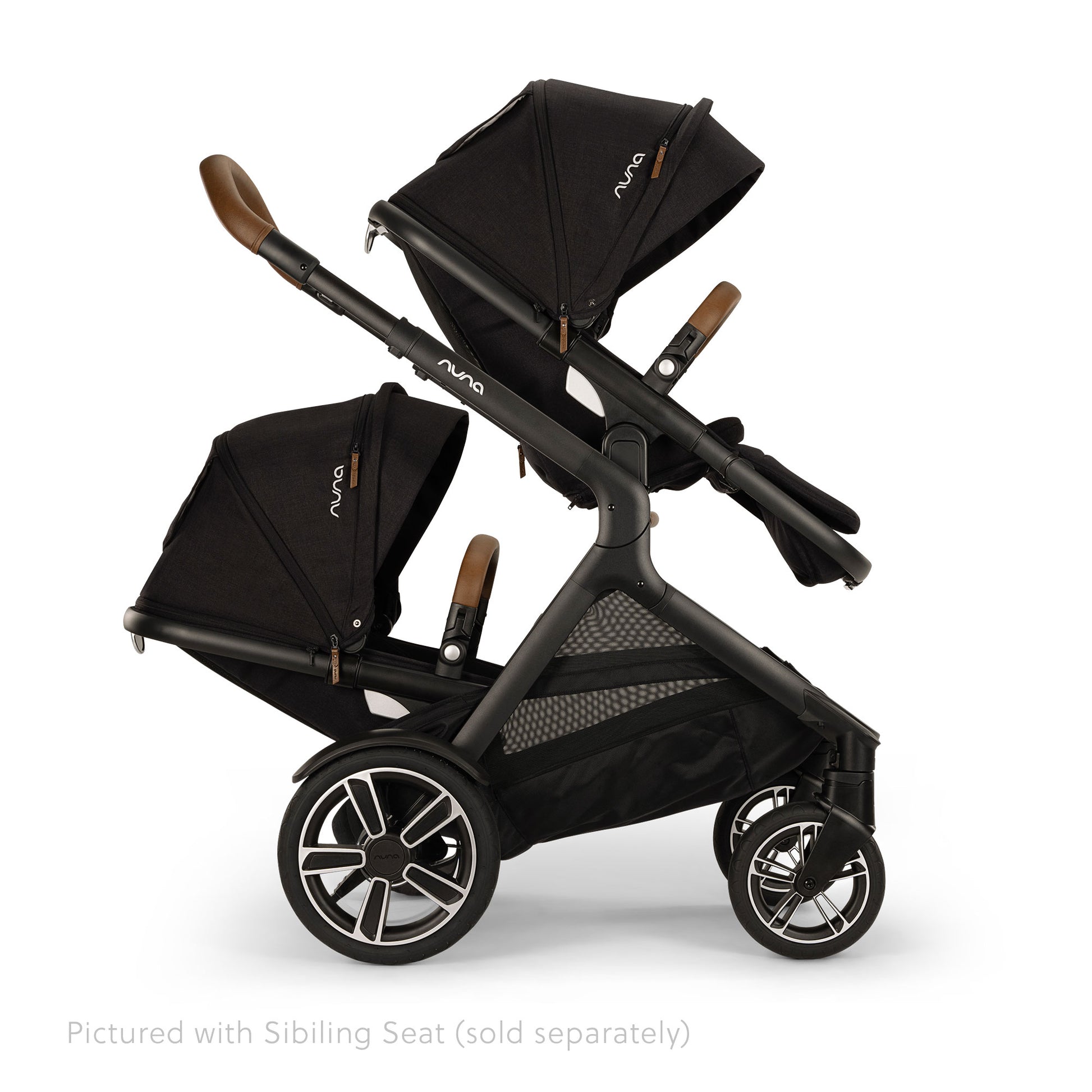 Nuna DEMI Next Stroller and PIPA Aire RX Car Seat Travel System - Caviar