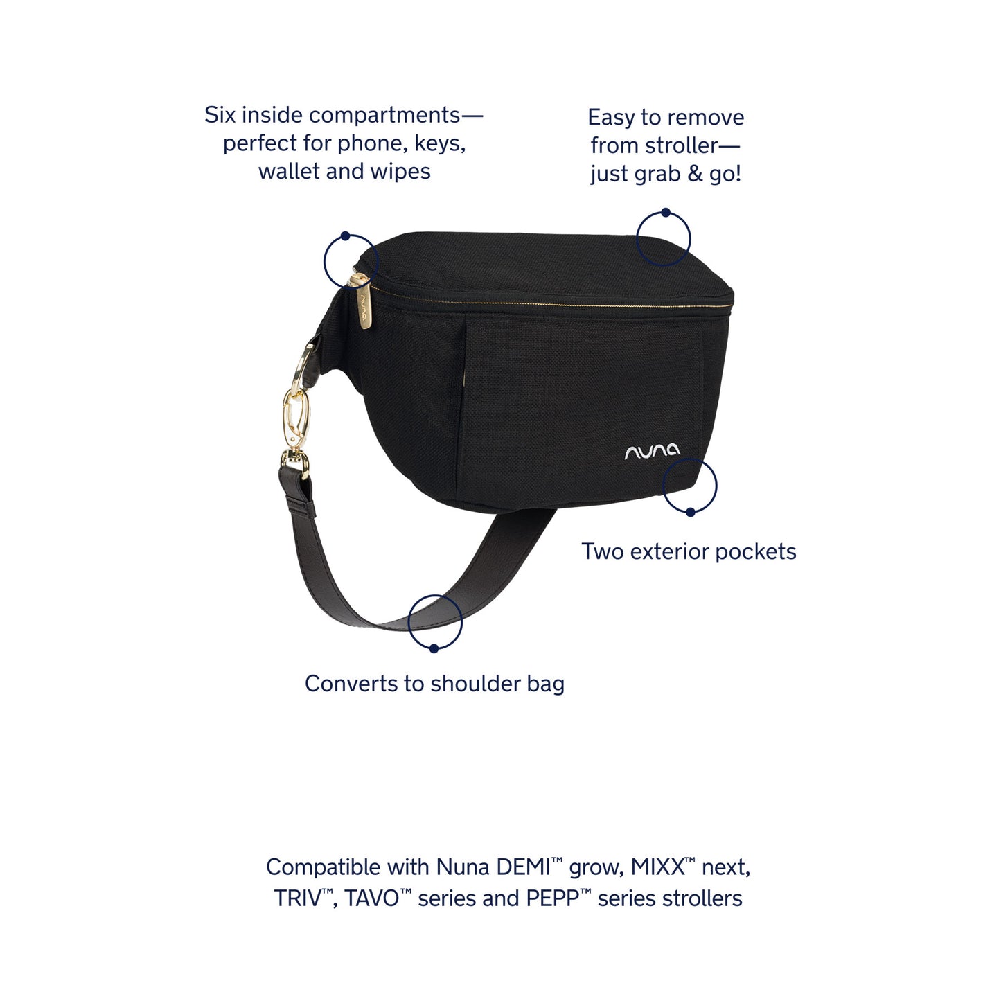Nuna Sling Bag - Caviar