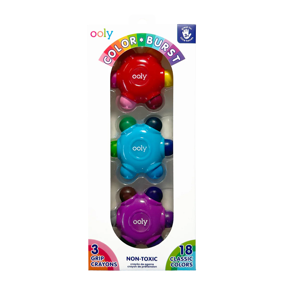 OOLY Color Burst Easy Grip Crayons