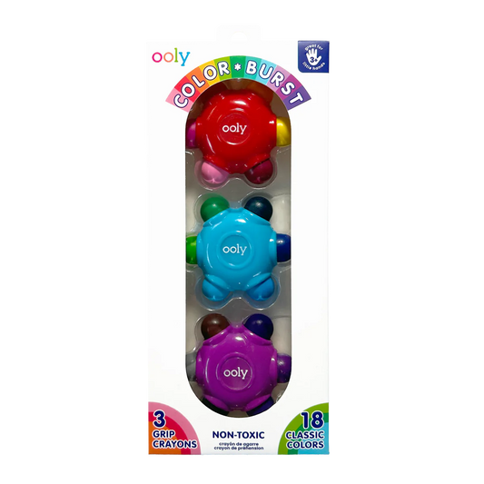 OOLY Color Burst Easy Grip Crayons