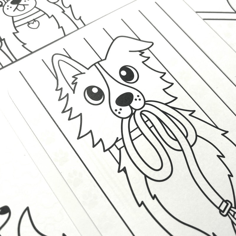 OOLY  Undercover Art Hidden Pattern Coloring Activity Art Cards - Dog Days