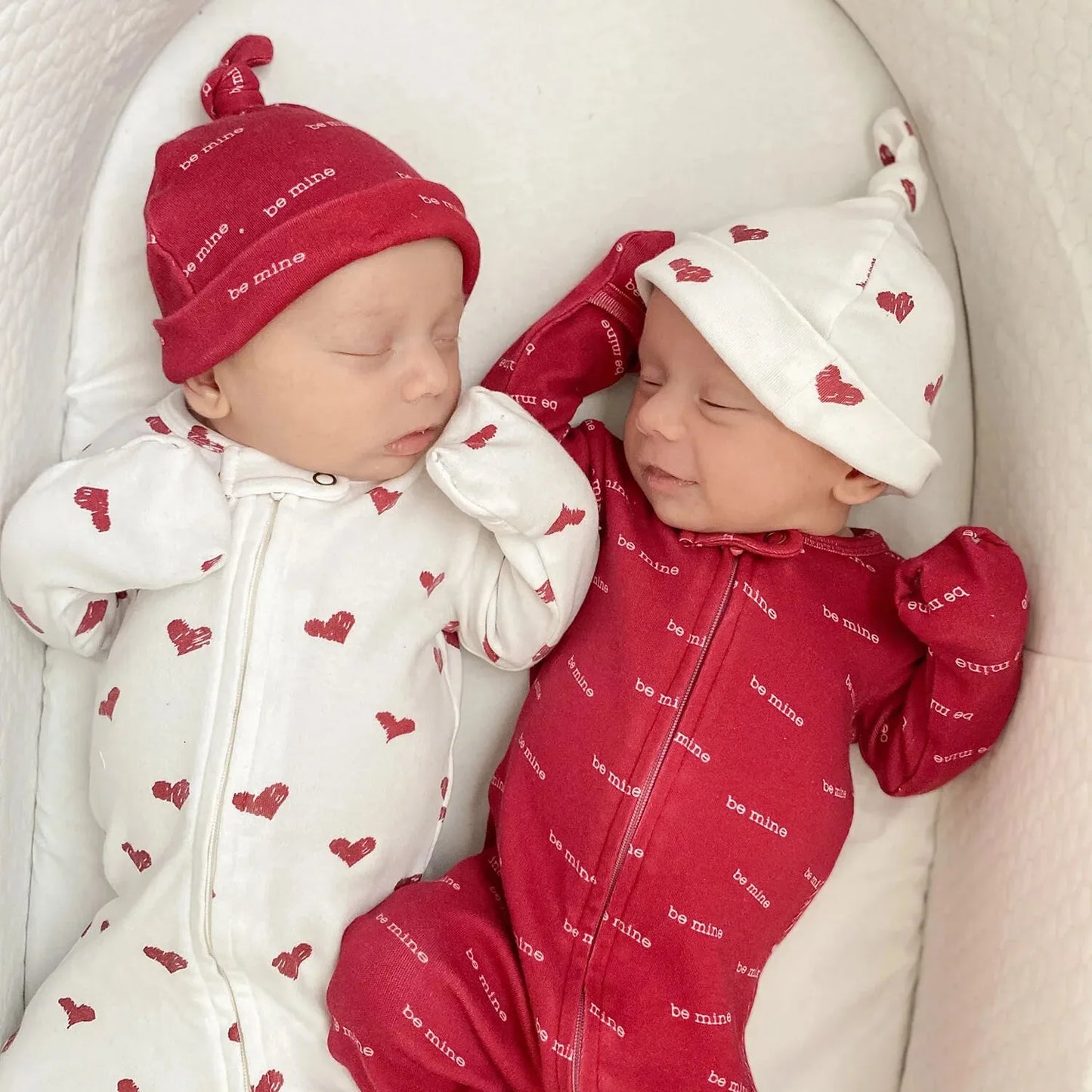 Lovedbaby Organic 2-Way Zipper Footie - Be Mine