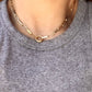 Miel & Gold Paperclip Chain Necklace with Carabiner 18k Gold Filled