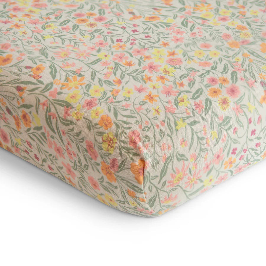 Mushie Extra Soft Muslin Crib Sheet