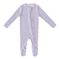 Copper Pearl Rib Knit Zip-up Footie - Periwinkle